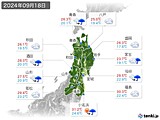 2024年09月18日の東北地方の実況天気