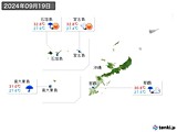 2024年09月19日の沖縄地方の実況天気