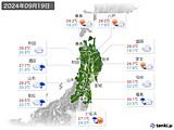 2024年09月19日の東北地方の実況天気