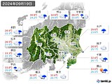 2024年09月19日の関東・甲信地方の実況天気