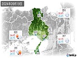 2024年09月19日の兵庫県の実況天気