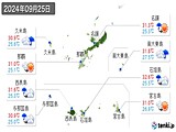 2024年09月25日の沖縄県の実況天気