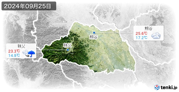 埼玉県(2024年09月25日の天気