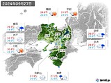 2024年09月27日の近畿地方の実況天気