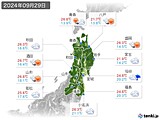 2024年09月29日の東北地方の実況天気