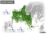 2024年10月03日の山口県の実況天気