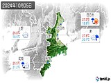 2024年10月05日の三重県の実況天気