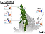 実況天気(2024年10月08日)