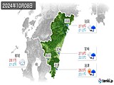 実況天気(2024年10月08日)