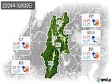 実況天気(2024年10月09日)