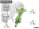 2024年10月11日の千葉県の実況天気