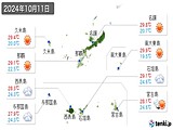 実況天気(2024年10月11日)