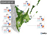 2024年10月16日の道東の実況天気