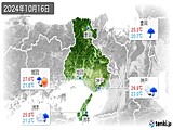 2024年10月16日の兵庫県の実況天気