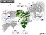 2024年10月18日の近畿地方の実況天気
