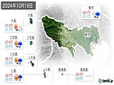 2024年10月19日の東京都の実況天気