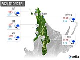 実況天気(2024年10月27日)