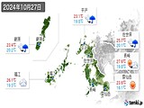 実況天気(2024年10月27日)