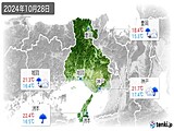 2024年10月28日の兵庫県の実況天気