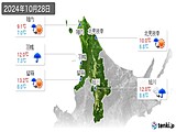 実況天気(2024年10月28日)