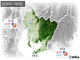 2024年11月02日の愛知県の実況天気