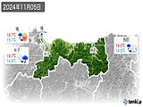 2024年11月05日の鳥取県の実況天気