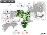 2024年11月07日の近畿地方の実況天気