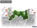 2024年11月08日の鳥取県の実況天気
