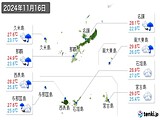 実況天気(2024年11月16日)