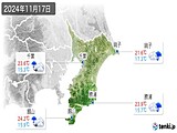 2024年11月17日の千葉県の実況天気