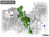 2024年11月17日の京都府の実況天気