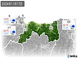 2024年11月17日の鳥取県の実況天気