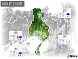 実況天気(2024年11月18日)