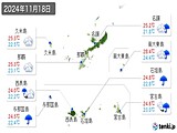 実況天気(2024年11月18日)