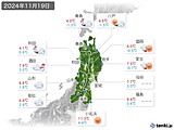 2024年11月19日の東北地方の実況天気