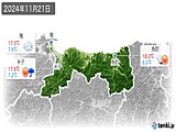 2024年11月21日の鳥取県の実況天気