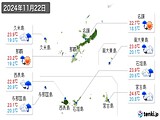 2024年11月22日の沖縄県の実況天気