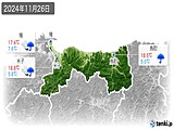 2024年11月26日の鳥取県の実況天気