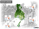 2024年12月03日の兵庫県の実況天気