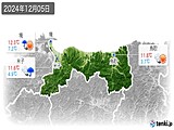 2024年12月05日の鳥取県の実況天気