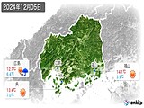 2024年12月05日の広島県の実況天気