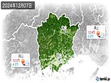 2024年12月07日の岡山県の実況天気