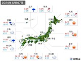 実況天気(2024年12月07日)