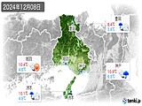 2024年12月08日の兵庫県の実況天気