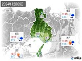 2024年12月09日の兵庫県の実況天気