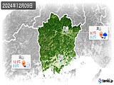 2024年12月09日の岡山県の実況天気