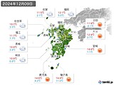 実況天気(2024年12月09日)