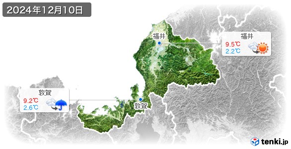 福井県(2024年12月10日の天気
