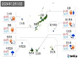 実況天気(2024年12月10日)