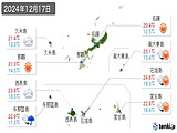 2024年12月17日の沖縄県の実況天気